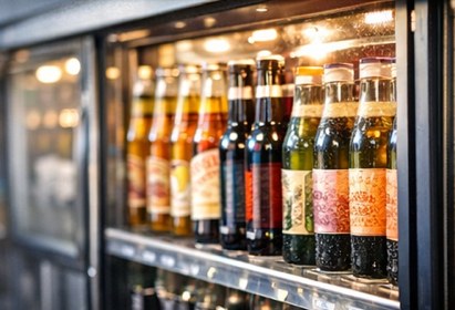Commercial beverage cooler kept at temperature by Smith Refrigeration maintenance